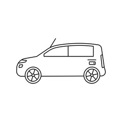 car lineal icon with white background vector stock illustration