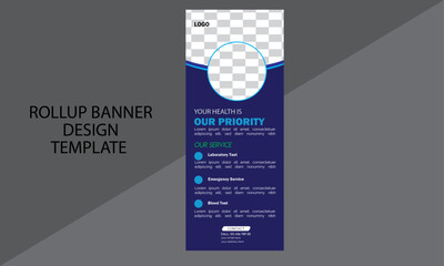 Professional geometric business retractable banner