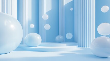 3d composition pattern background of blue