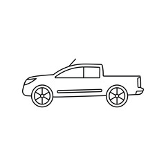 car lineal icon with white background vector stock illustration