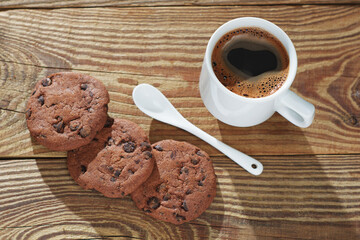 Coffee and chocolate cookies