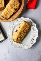 Panettone is a traditional Italian sweet bread, rich with dried fruits and citrus, often enjoyed during the holidays.