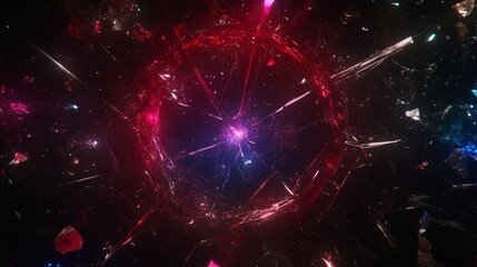 Fractured Light Orb Abstract Cosmic Energy Burst