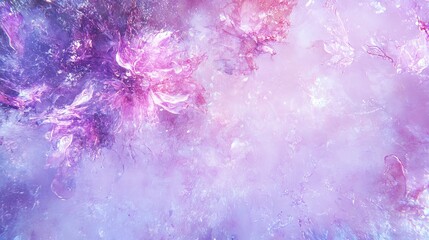 Fototapeta premium Frozen Floral Fantasy Purple Ice Flowers Abstract Art