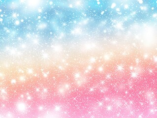 A calming pastel-hued gradient background transitioning smoothly from pink to peach to blue, with soft glowing highlights and subtle sparkles for a dreamy effect. 