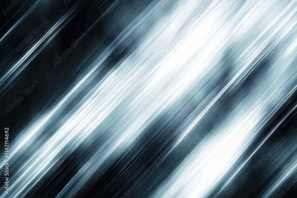 Poster abstract background with diagonal motion blur, showcasing dynamic streaks of blue and white.