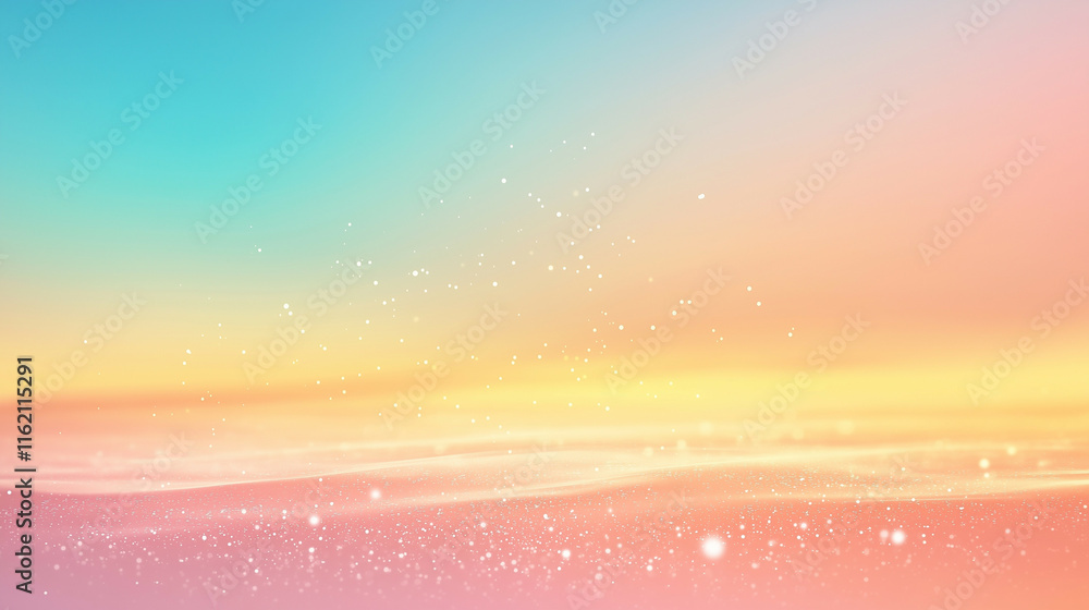 Poster a dazzling array of sparkling particles forming a radial burst of light on a gradient background. th