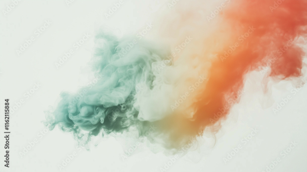 Aufkleber a dynamic flow of multi-colored particles creating wavy patterns on a transparent background. the fl