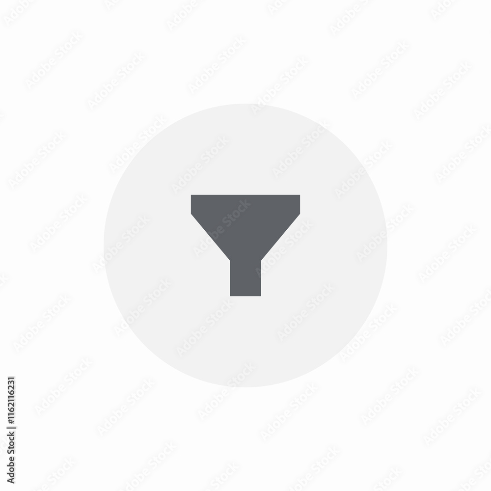 Poster filter funnel sort data option icon vector sign