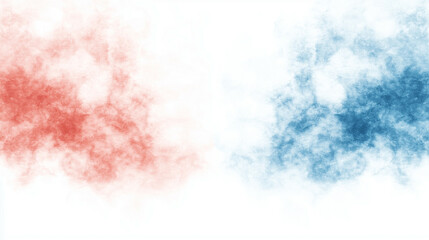 Fototapeta premium A graceful blend of soft pastel particles spreading gently on a white background. The dreamy composition radiates calmness and harmony, perfect for delicate and elegant visuals.