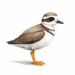Obraz premium Plover bird vector art isolated on plain white