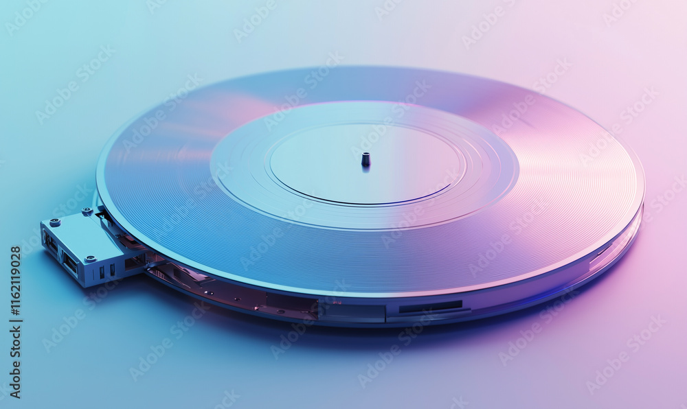 Poster exploring vinyl record digital music production create your playlist on a leading streaming platform