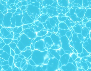 Fototapeta premium Swimming Pool Water Surface with Rippled Light Effect and Caustic Pattern in Bright Turquoise Blue