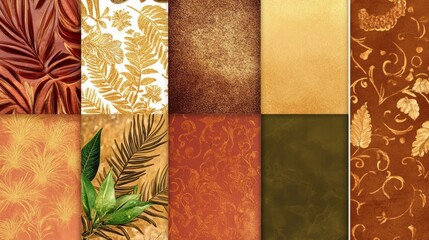 Golden Autumn Leaf Textures  A Collection of Fall Designs