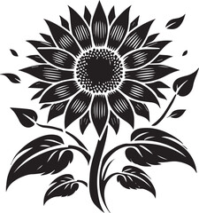 Fototapeta premium Black and white flower