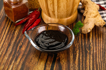 Asian unagi sauce in the bowl