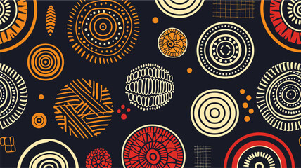 Vector abstract pattern with elements of African style and colors