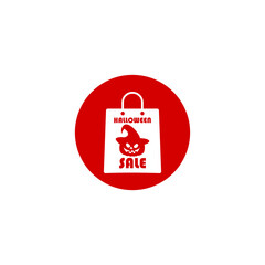 Halloween Shopping bag icon isolated on transparent background