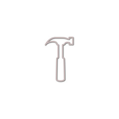 Hammer icon isolated on transparent background
