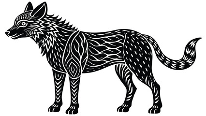 Hand drawn animal silhouette illustration