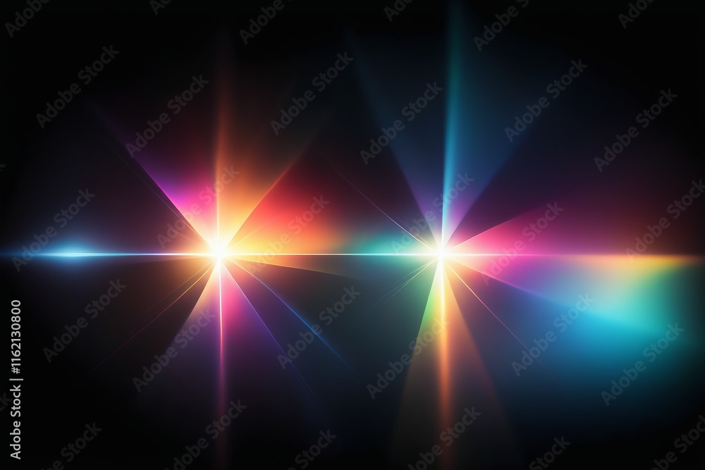 Poster abstract light background with glowing blue lights and beams creating a digital space energy wave ef