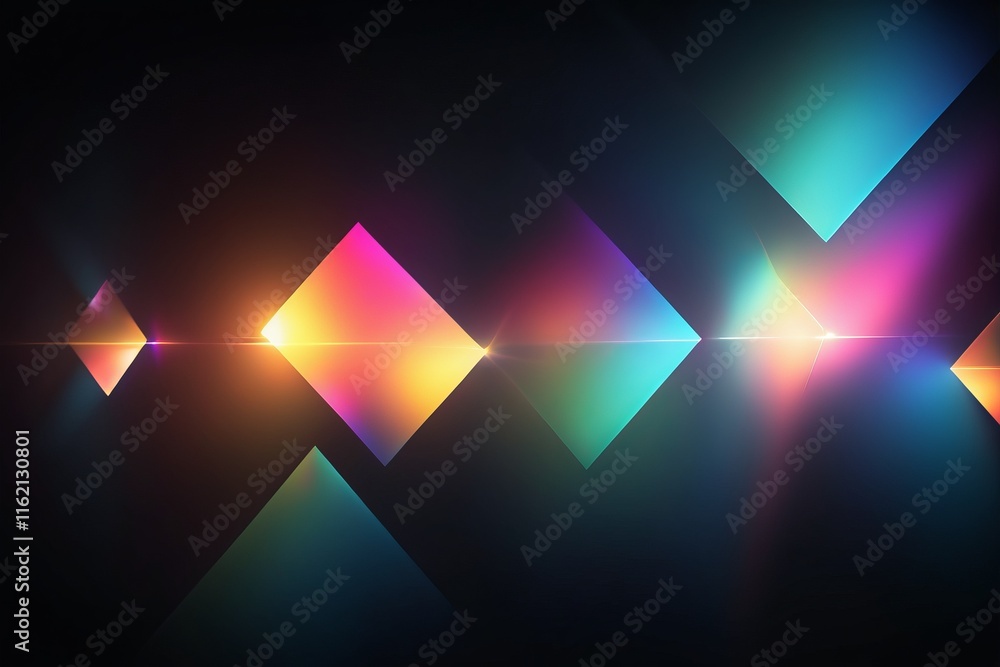 Poster abstract light background with glowing blue lights and beams creating a digital space energy wave ef
