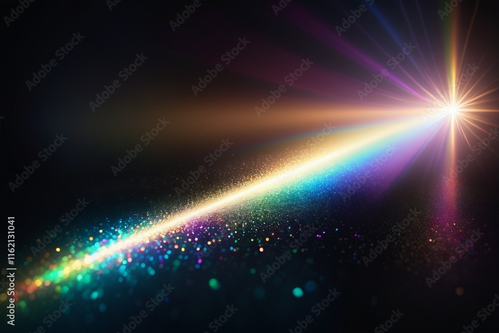 Poster colorful abstract lights with a bokeh effect creating a glowing and festive atmosphere