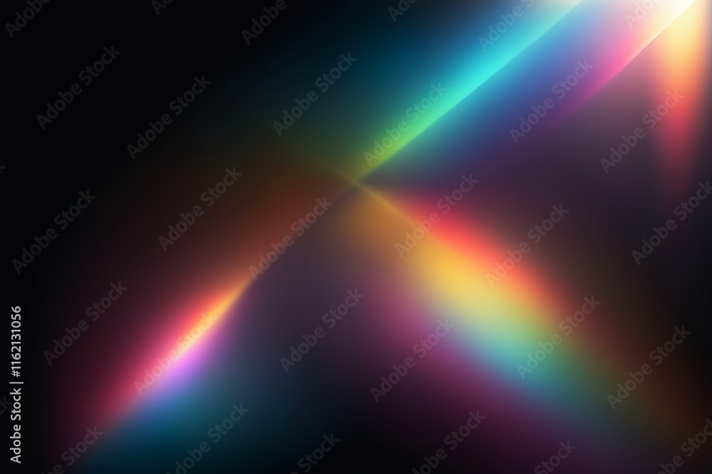 Poster abstract light background with glowing blue lights and beams creating a digital space energy wave ef