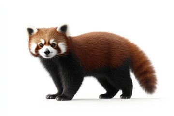 Fototapeta premium Old Red panda and Shining cat 10 years old portrait
