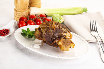 Baked Lamb shank with bone