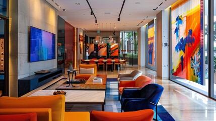 interior of a luxury tv launch 