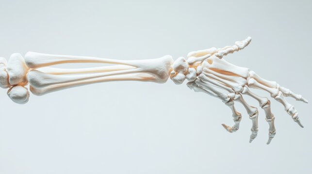 A skeleton arm with a hand extended