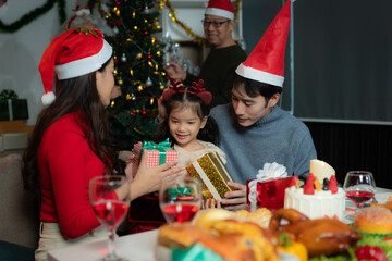 Family Holiday Dinner Celebration, spending happy time together on holidays.