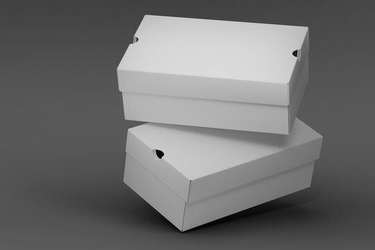 Elegant shoe box mockup with sleek design for branding and retail presentations.