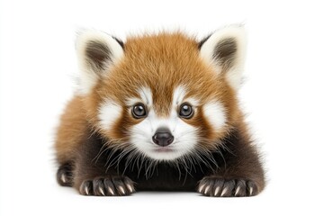 Obraz premium Young Red panda and Shining cat 7 months old portrait.