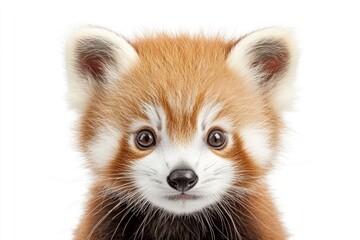 Obraz premium Young Red panda and Shining cat 7 months old portrait.