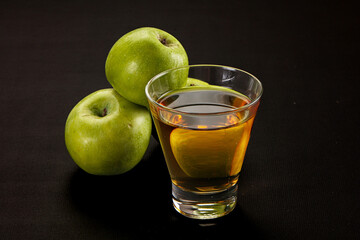 Fresh sweet natural apple juice