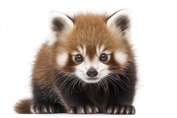 Obraz premium Young Red panda and Shining cat 7 months old portrait.