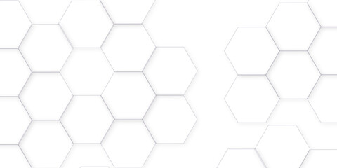 Abstract white background. Luxury white pattern with hexagons. abstract 3d hexagonal background. modern background with hexagons. Geometric mesh cell texture. modern futuristic wallpaper.