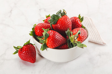 Sweet srawberry in the bowl