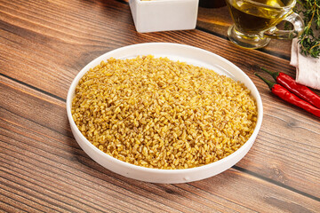 Dry wheat bulgur fow cooking