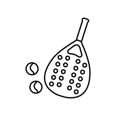 Beach tennis color line icon. Sign for web page, mobile app,