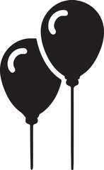 Black & White silhouette baloon