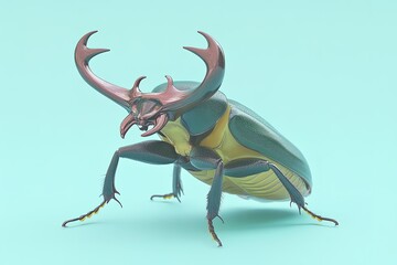 high realistic photo of stag beetle its large mandibles open wide illuminated by focused studio lighting