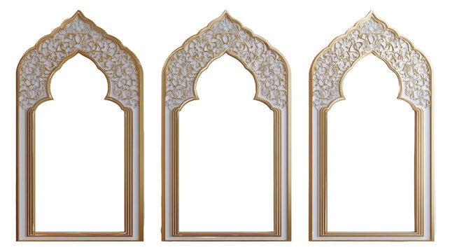 Luxury White and Gold Arabic Islamic Banner Set