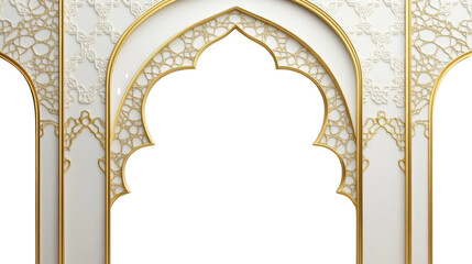 Luxury White and Gold Arabic Islamic Banner Set