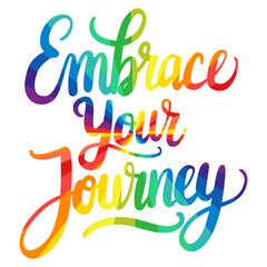 rainbow hand lettering motivation and inspiration positive quote