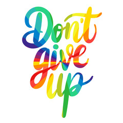 rainbow hand lettering motivation and inspiration positive quote