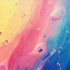 Colorful abstract background with water droplets on a vibrant gradient surface
