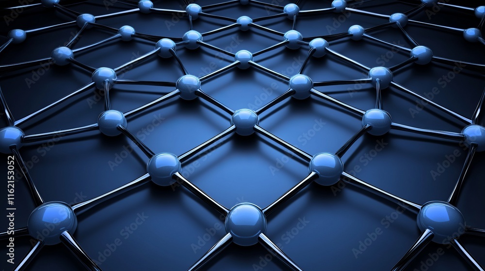 Poster network nodes abstract technology connection